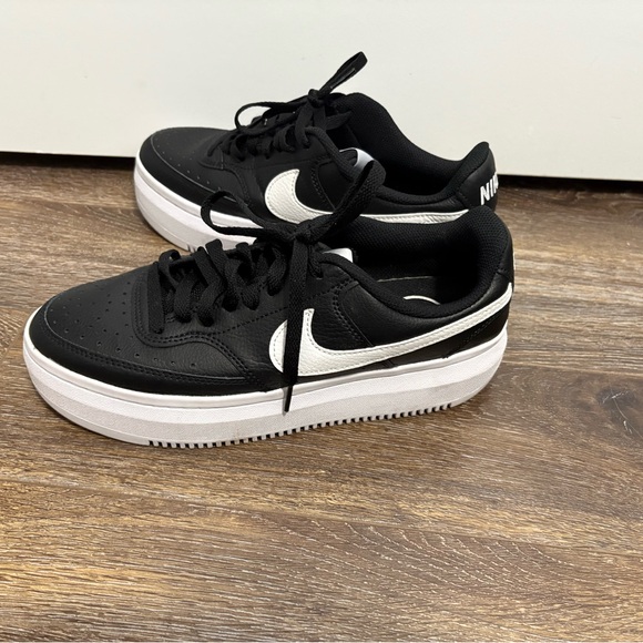 New Nike Air Force 1 '07 Leather Shoes Black White CT2302-002 Ladies 9 - Picture 7 of 11